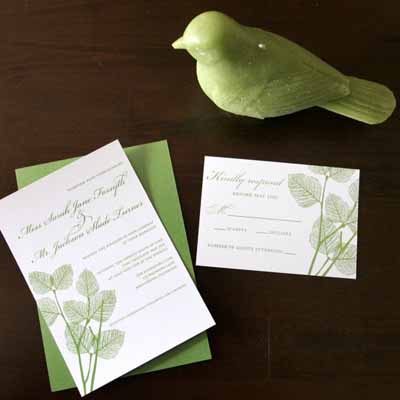 elegant green wedding invitation set elegant green wedding invitation set