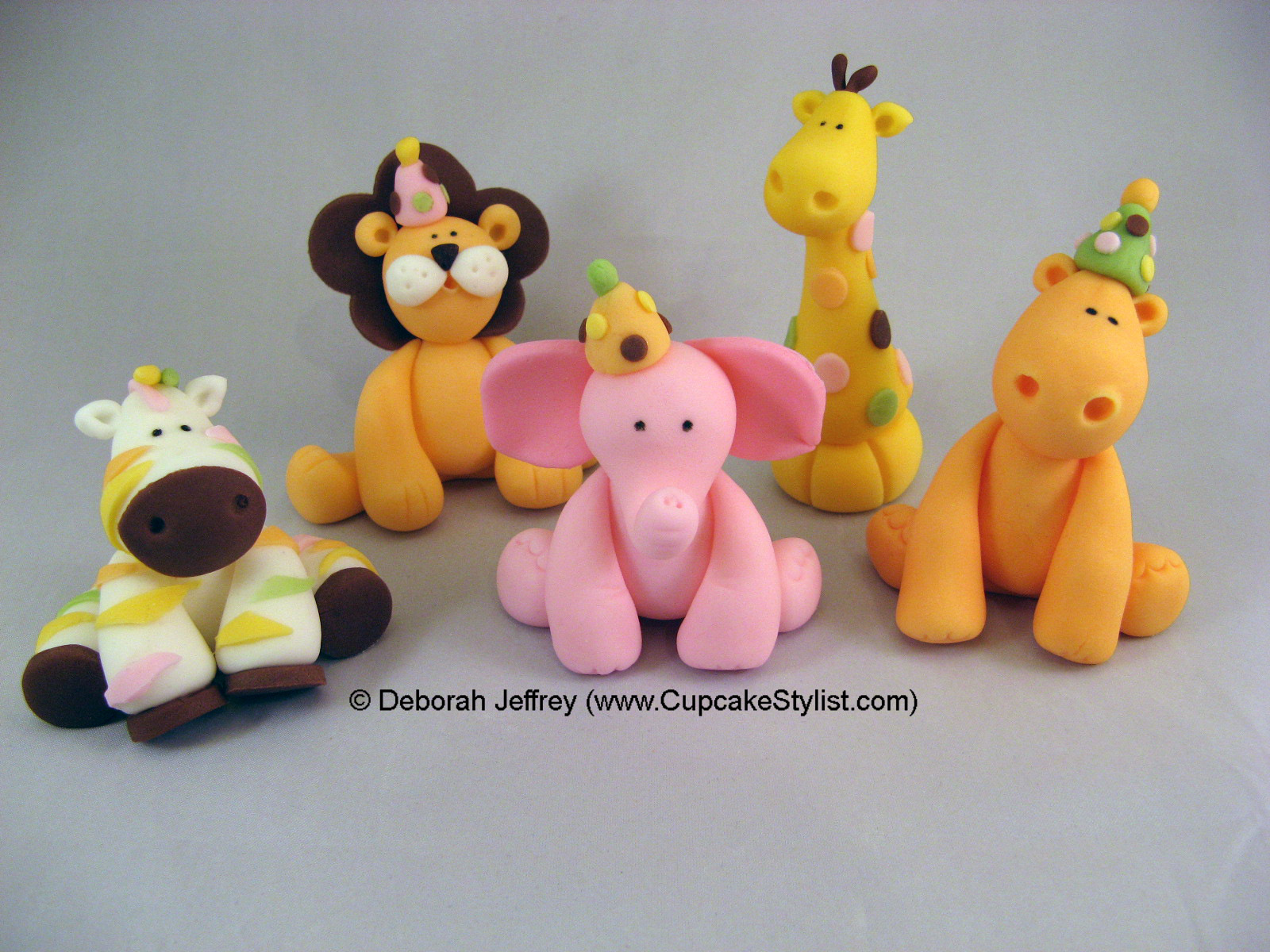 Cupcake Stylist Sweet Safari Fondant Cake and Cupcake Toppers