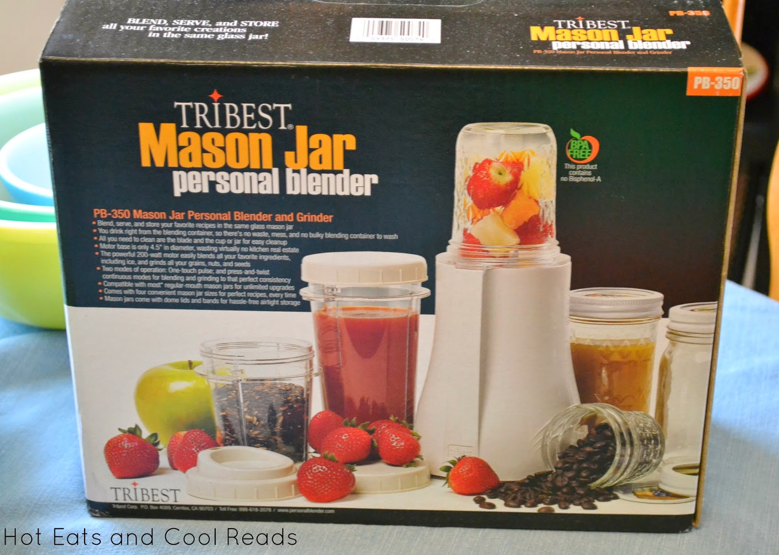 Hot Eats and Cool Reads Strawberry, Banana and Peach Smoothie Recipe and a Review for Tribest