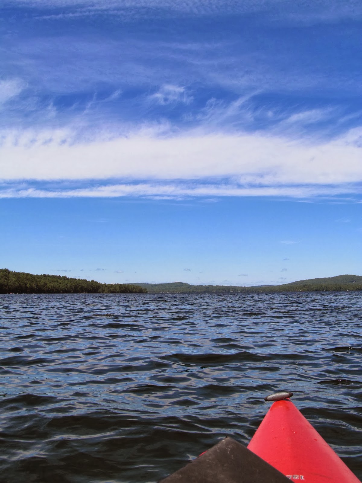 Recreational Kayaking in Maine Pleasant Lake, Casco, Maine