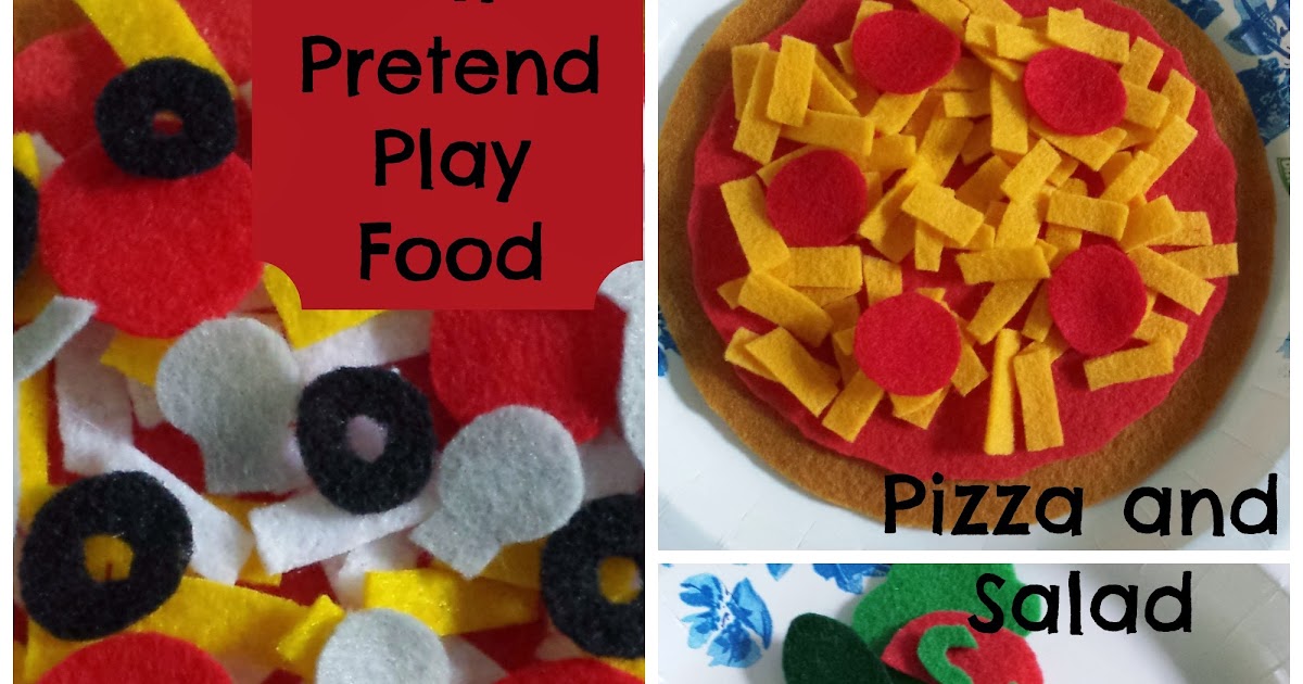 Munchkin and Bean DIY Pretend Play Food Pizza and Salad