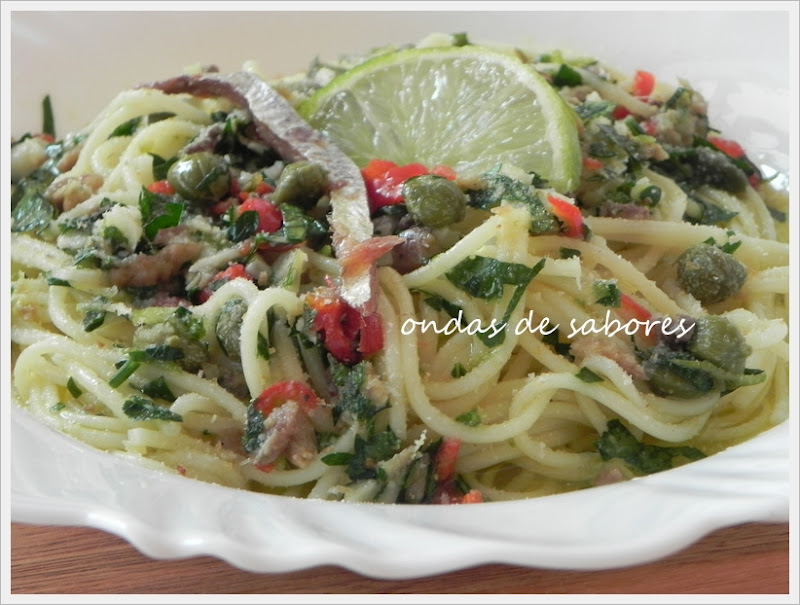 Ondas de Sabores Spaghetti alla Limoncello (espaguete limoncello)