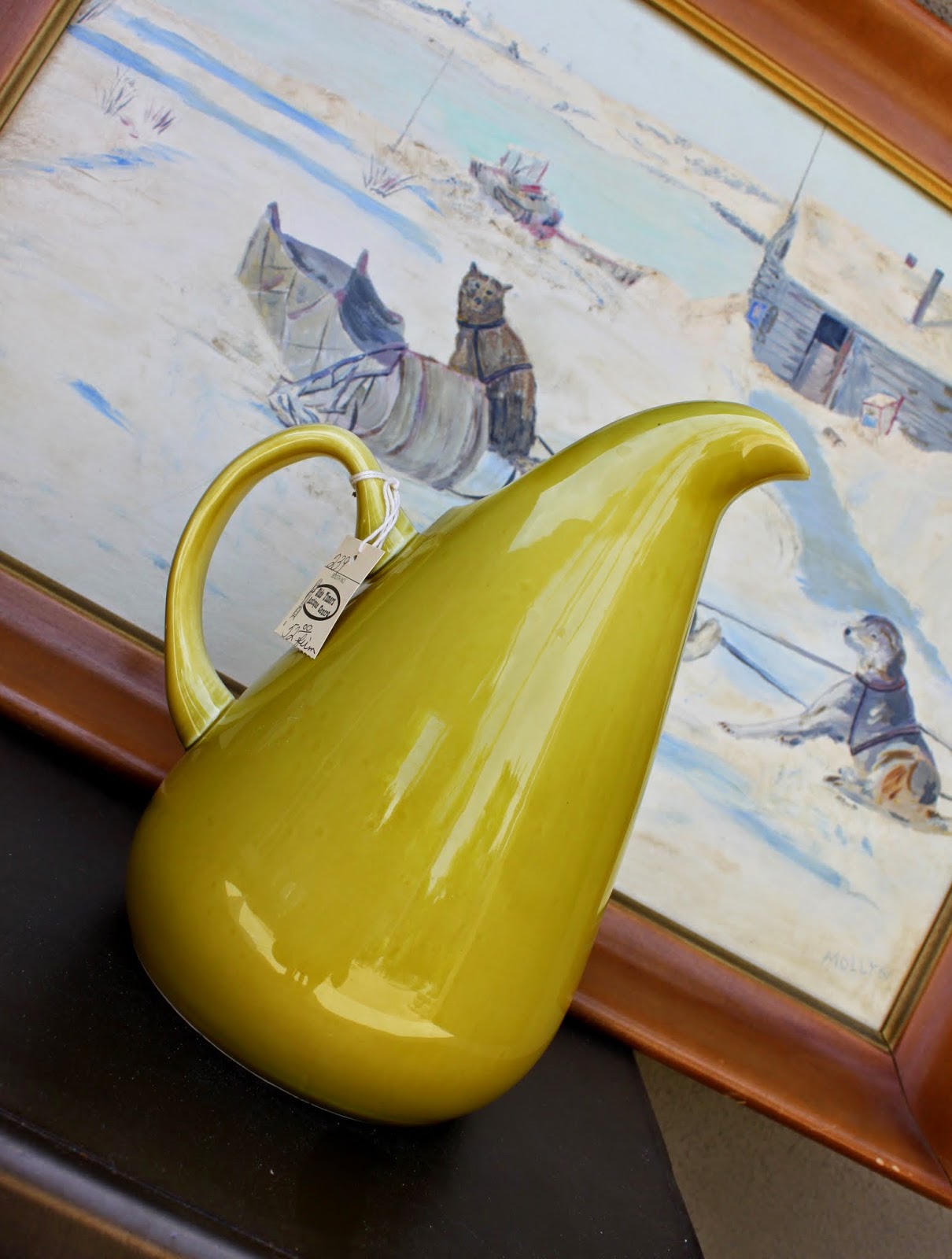 russel wright chartreuse pitcher