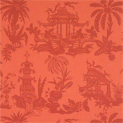 Chinoiserie Chic: Red Chinoiserie Wallpaper High/Low