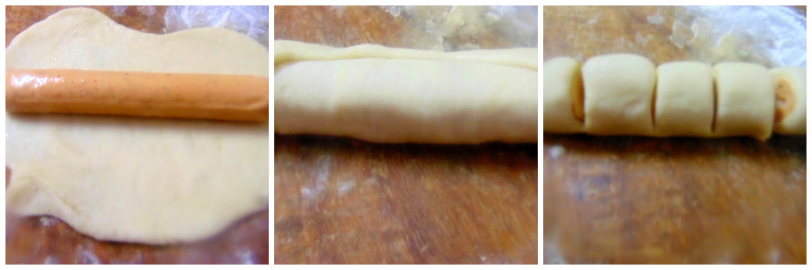 Flower Sausage Buns/Flower Shaped Sausage Buns/Twisted Wienerwurst Buns Pepper, Chilli and Vanilla