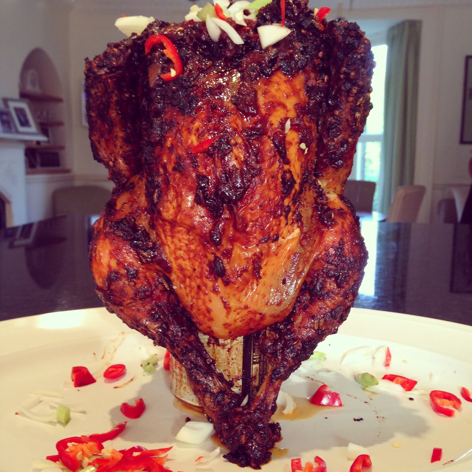 Bangin' BBQ Beercan Butt Chicken