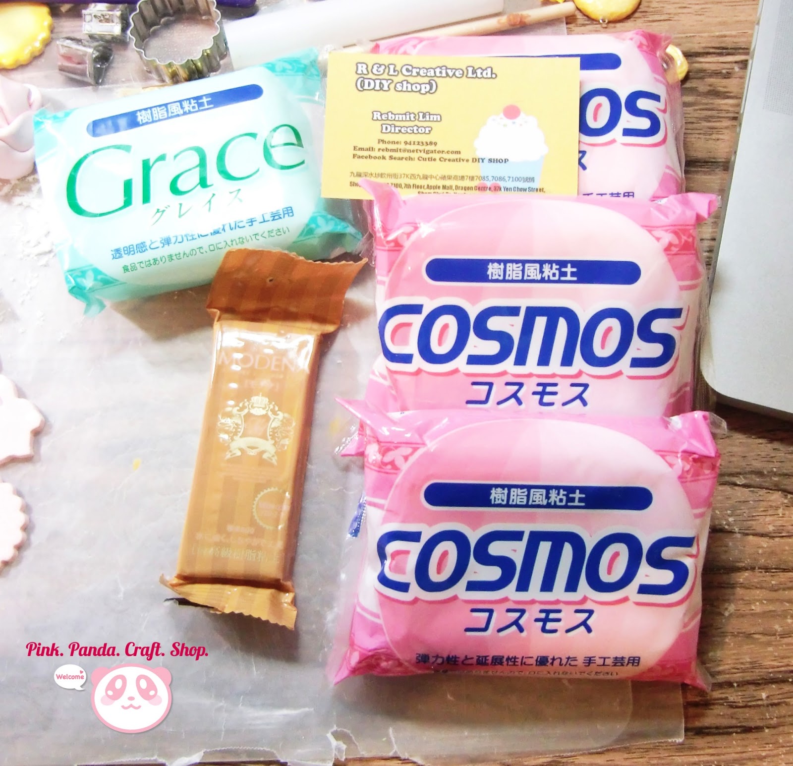 pinkpandacraftshop japanese resin air dry clay review cosmos