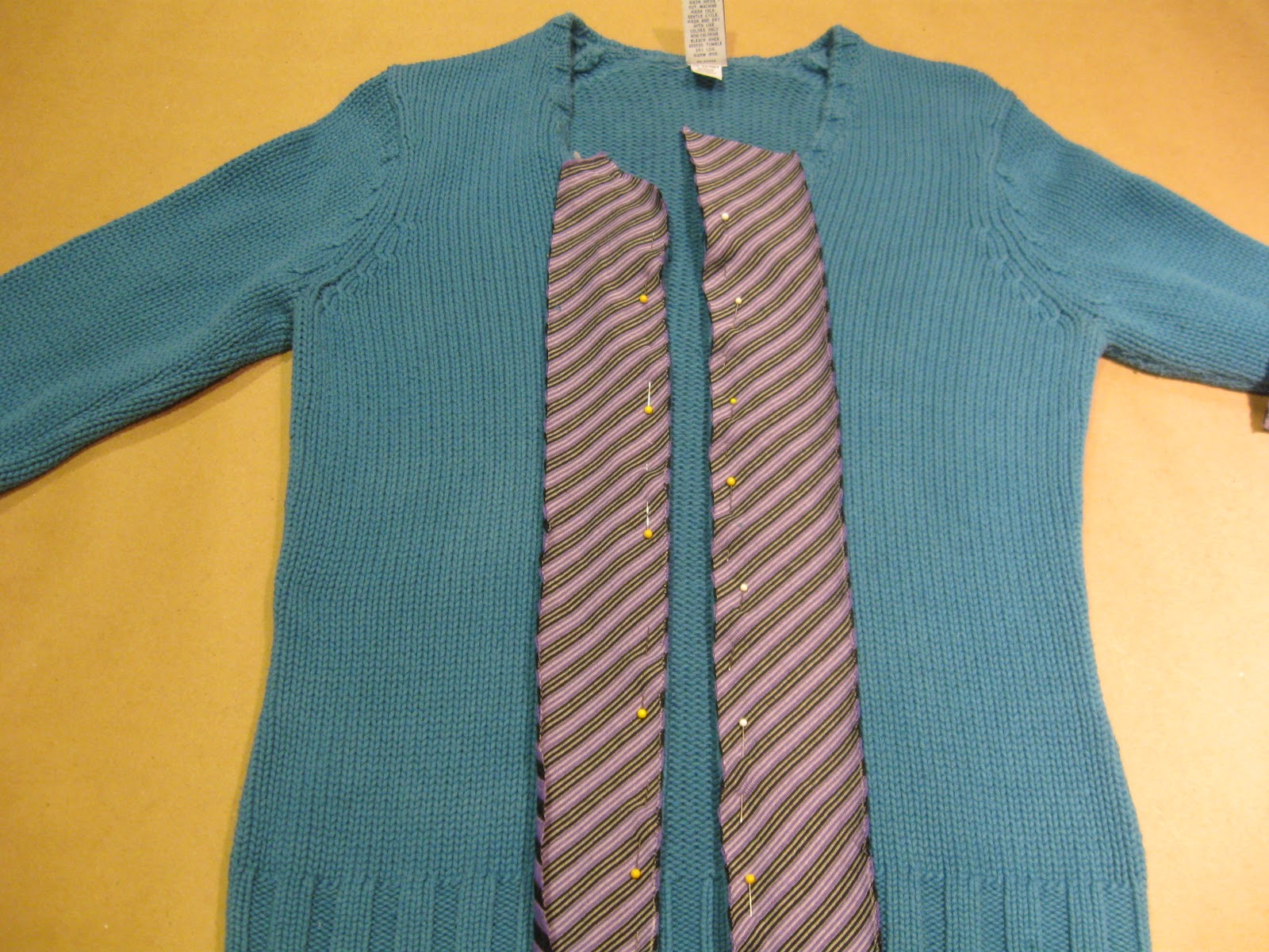 SophiaFredricka DIY Pullover Sweater into a Cardigan