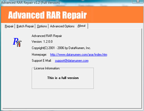 advanced rar repair 1.2 full version download