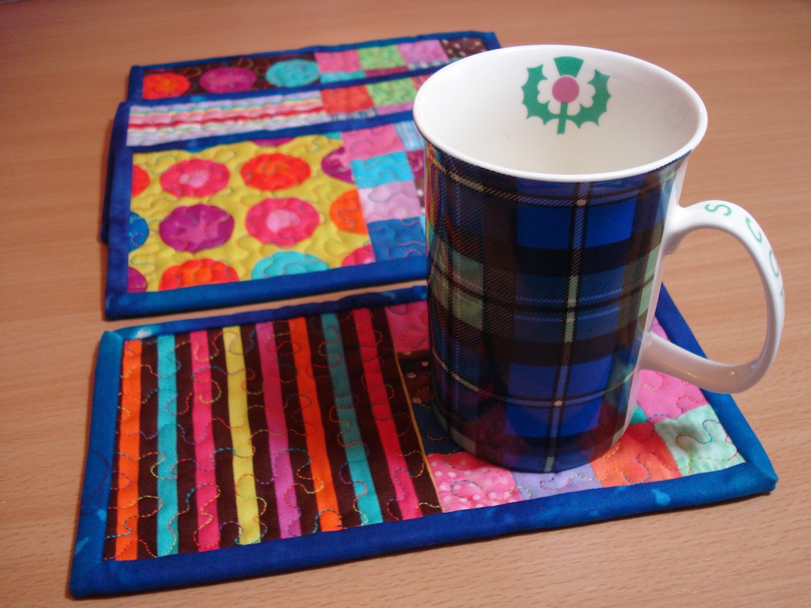 The Nifty Stitcher Mug Rugs and a Mother's Day Gift.