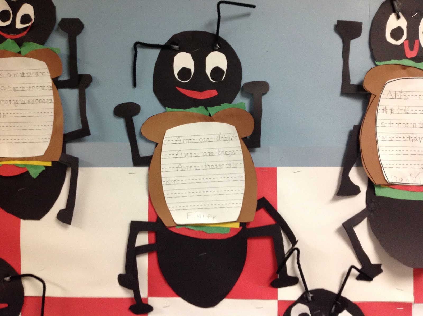 Mrs. T's First Grade Class Ant Art and Writing