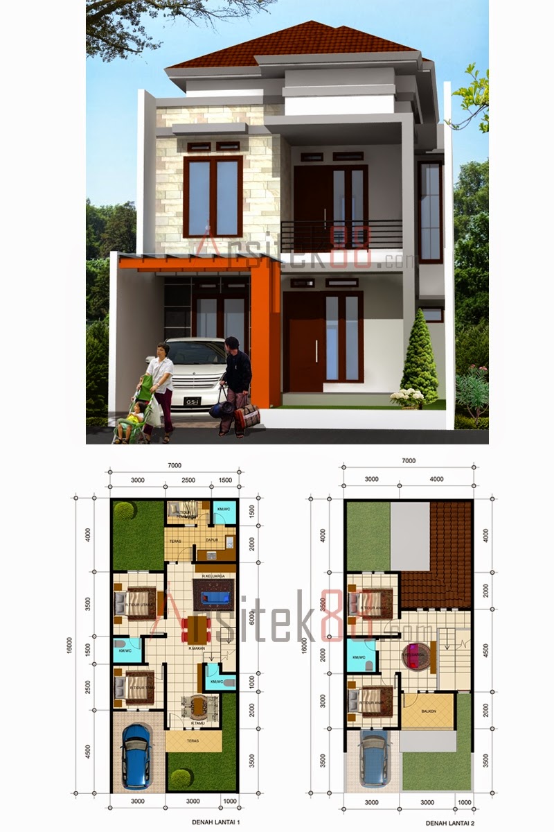 32 Rumah minimalis 1 lantai ukuran 7x10