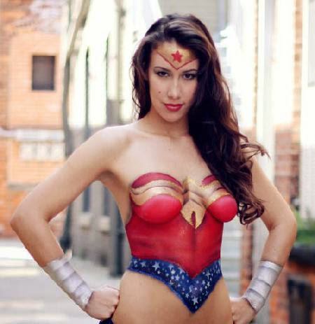 Cool Wonder Woman Body Paint