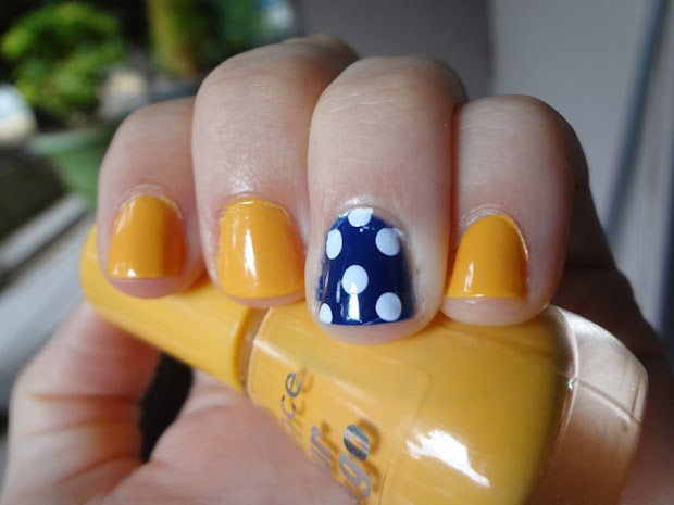 aka bailey mustard and navy nails