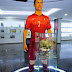 Cristiano Ronaldo figure and the real Golden Football 2013
