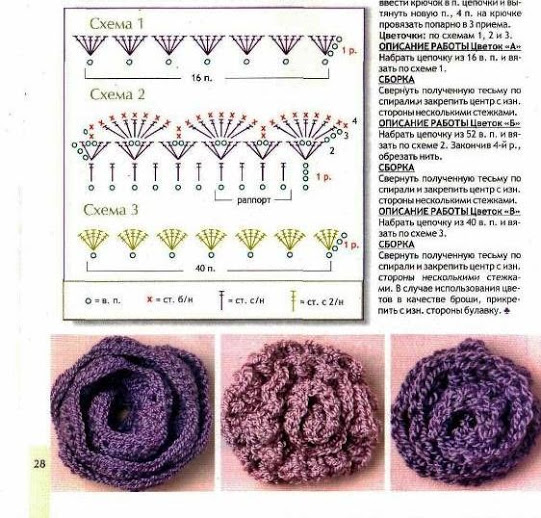 ergahandmade 50 Crochet Flowers + Diagrams