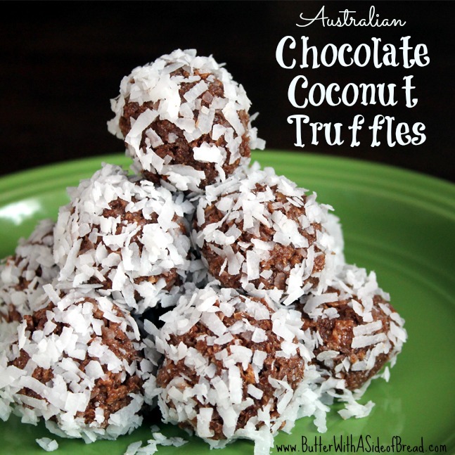 AUSTRALIAN CHOCOLATE COCONUT TRUFFLES Butter with a Side of Bread