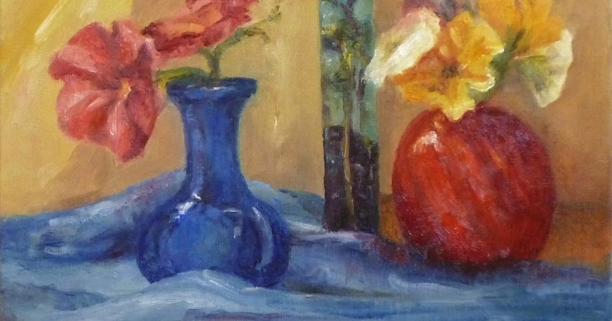 Daily Painting Projects Bud Vases Oil Painting Art Still Life Flowers