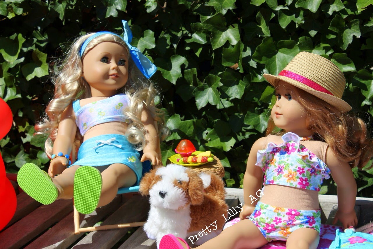 Pretty Lilly an American Girl AG pool fun