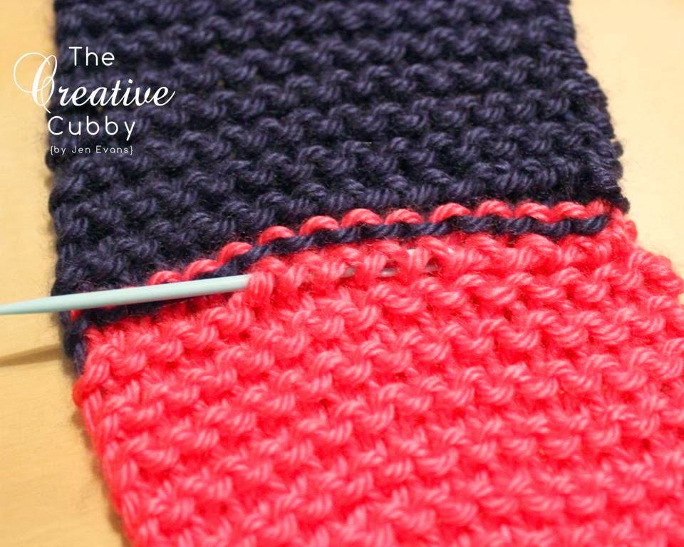 The Creative Cubby How to Finish a Striped Knitted Scarf