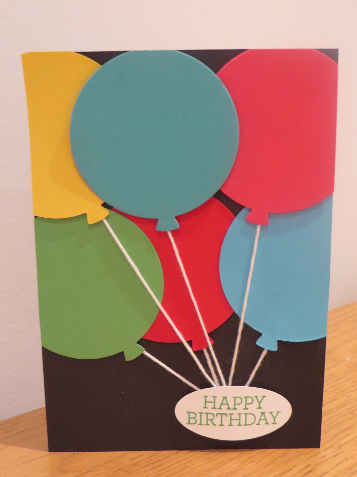 CraftyCarolineCreates Bright, Bold, Brilliant, Birthday Balloons! Card Idea.
