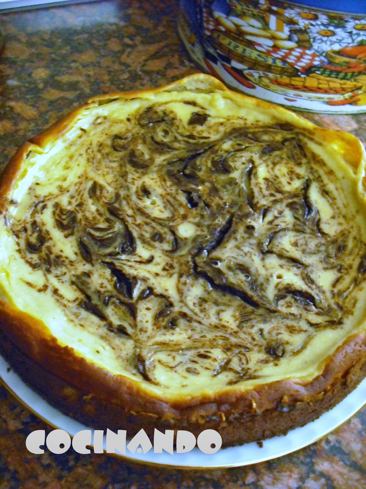 Tarta De Queso Y Plátano Con Chocolate
