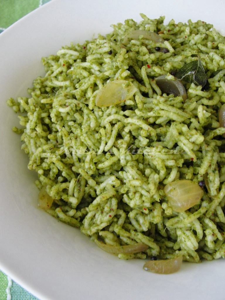 Krithi's Kitchen Coriander Rice / Kothamalli Sadham Indian Rice Recipes