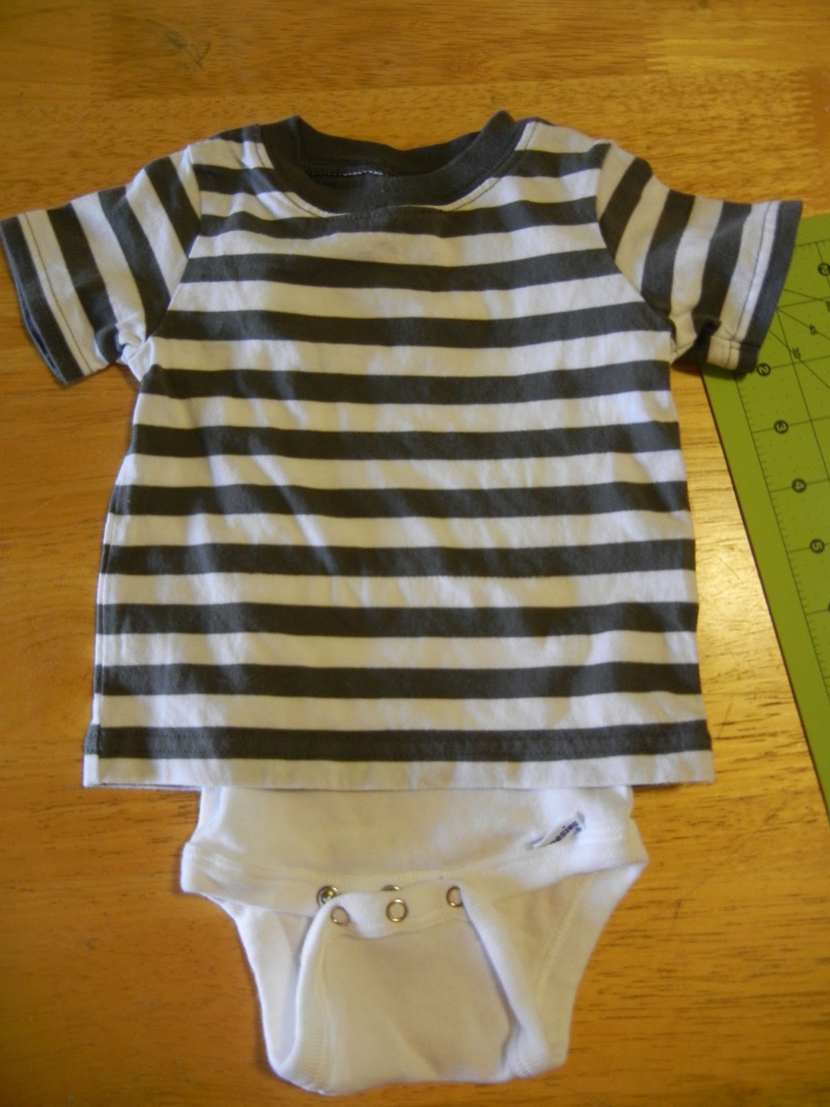 The Domestic Engineer DIY Tshirt to Baby Onesie