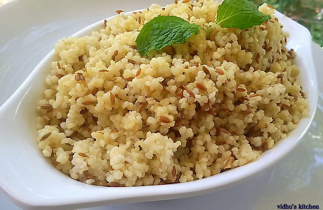 Vidhu's kitchen Varagarisi Jeera Rice / Kodo Millet Jeera Rice