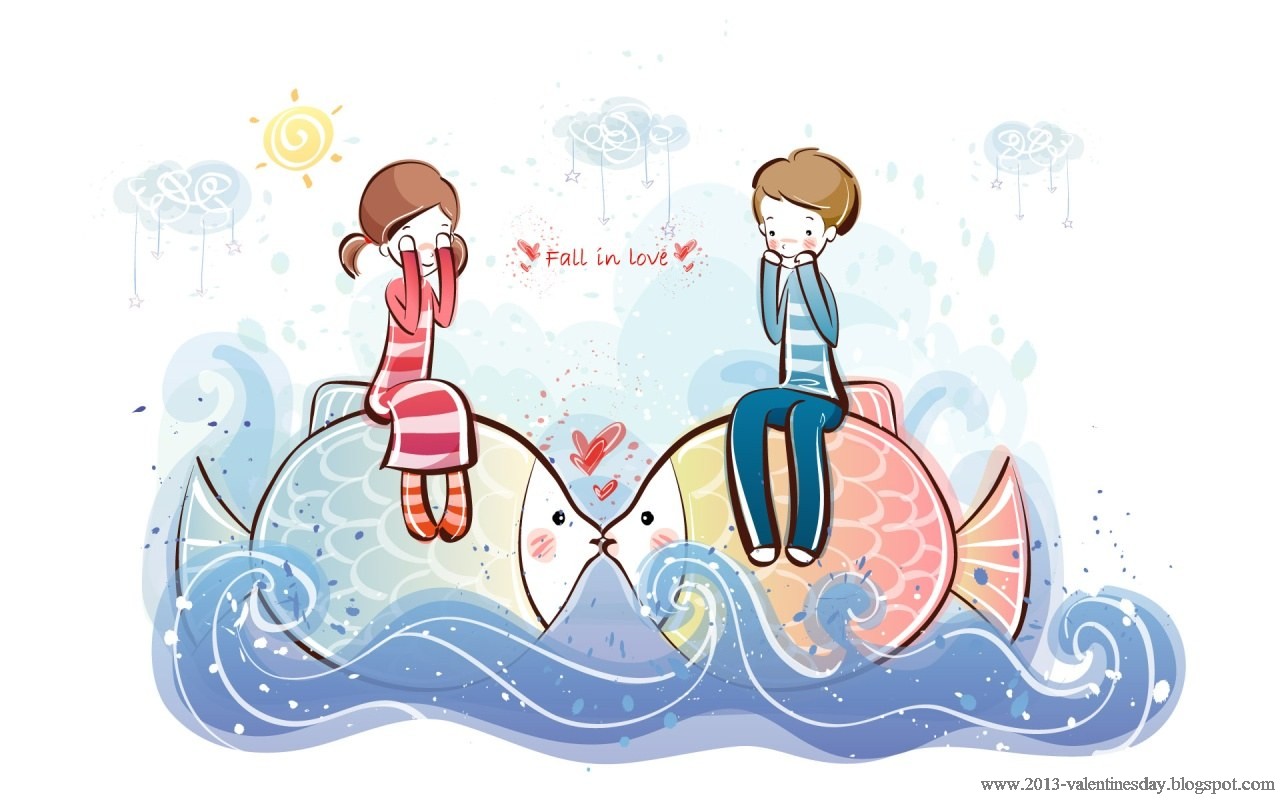 My Quotes: Cute Cartoon Couple Love Hd wallpapers for Valentines day