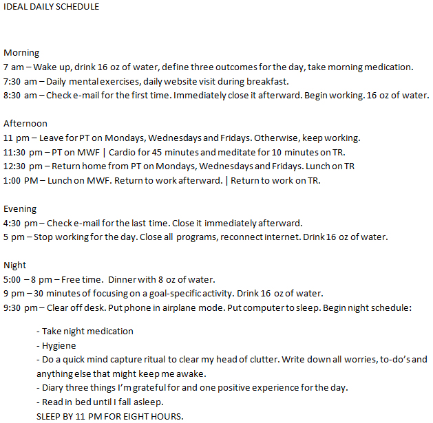 list of goals for work