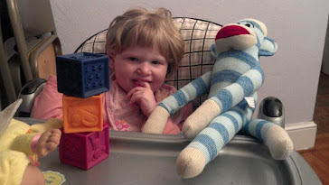 Ella and her Sock Monkey