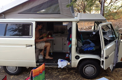 Van Darkholme camping in his rented Vanagon on Hawaii