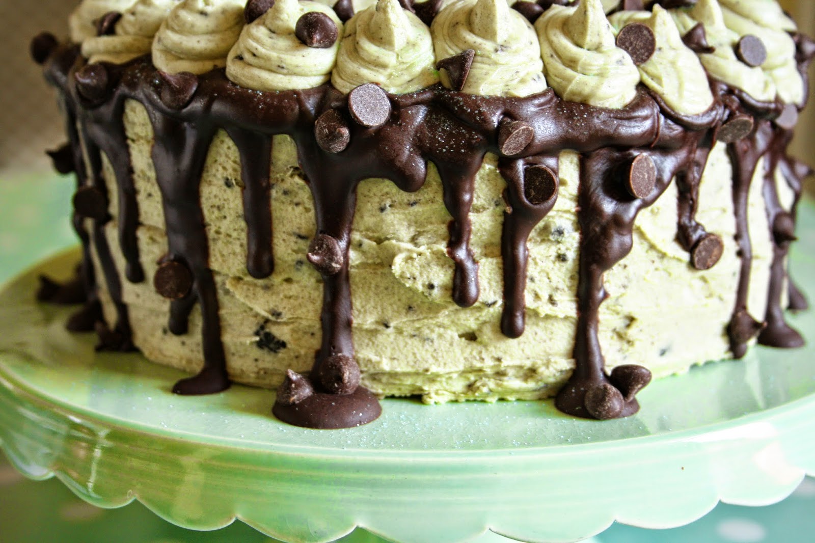 Floral Frosting Mint Chocolate Oreo Cake