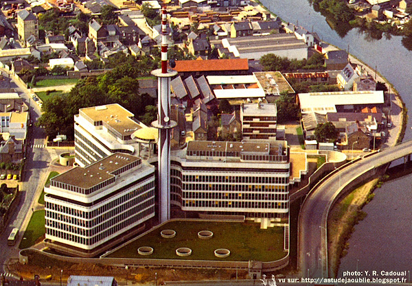 Rennes - Centre des télécommunications, La Mabilais.  Architecte: Louis Arretche  Début des travaux: 1976 
