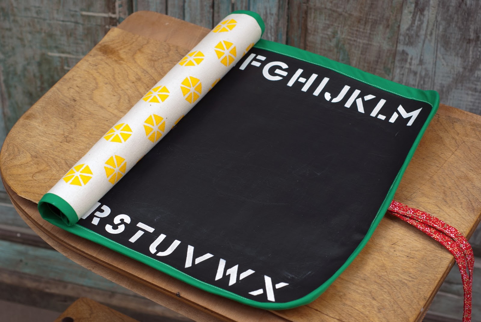JoAnn Fabric and Craft Stores Make a RollUp Chalkboard Mat with