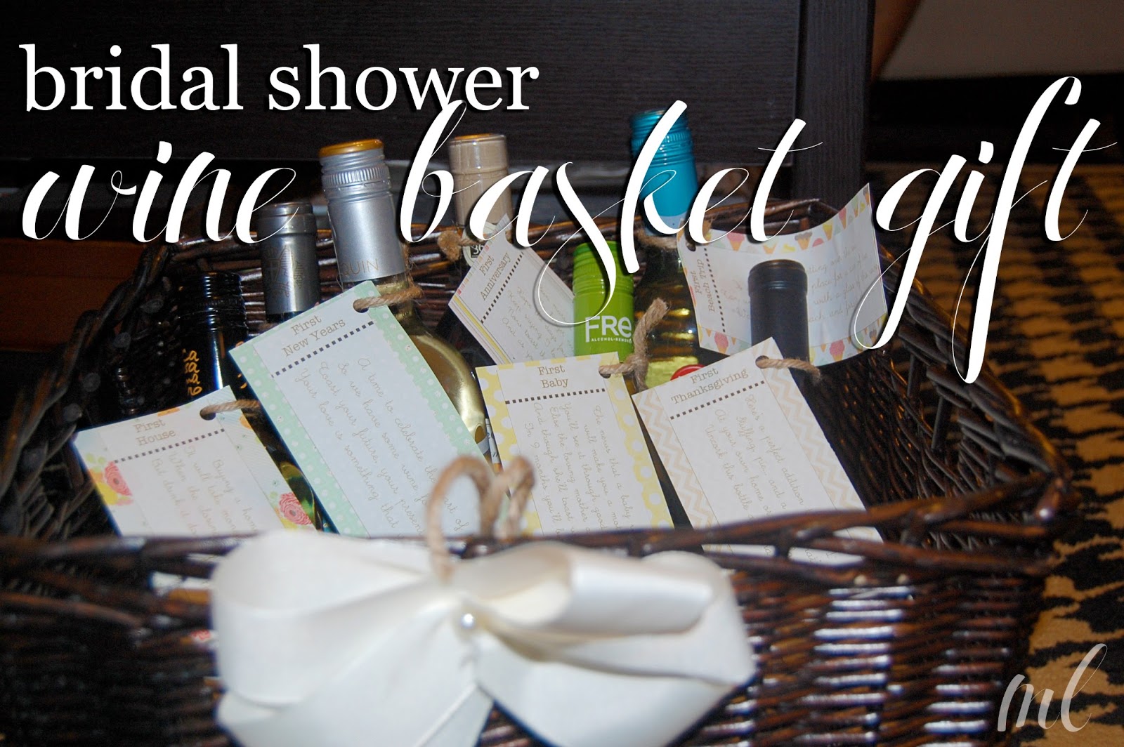 life by ML: bridal shower wine basket