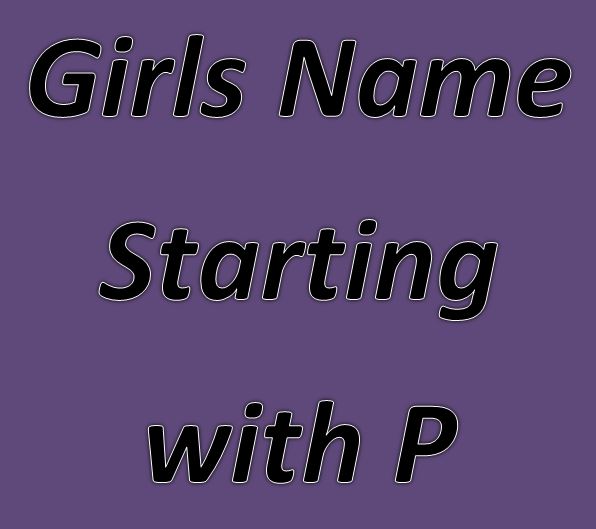 P letter names for girl hindu