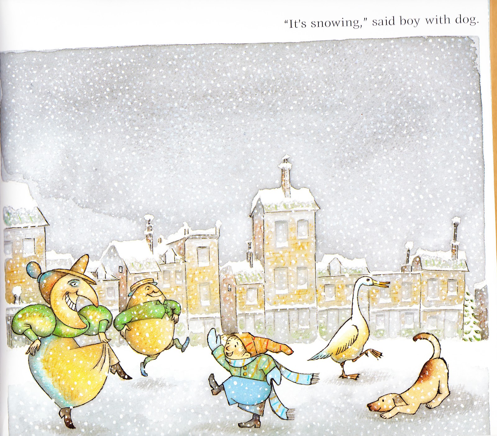 the marlowe bookshelf Snow by Uri Shulevitz