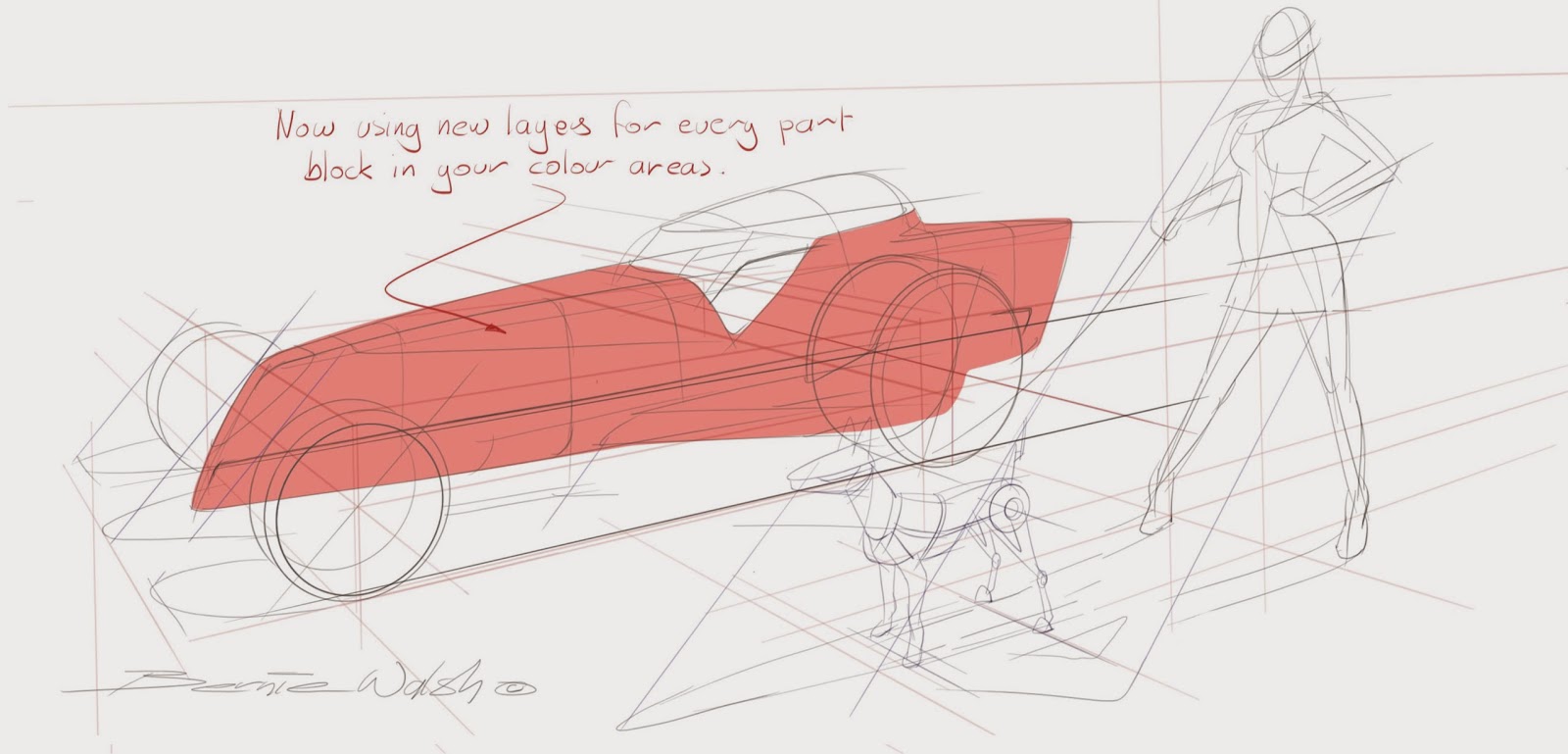 drawon New Sketchbook pro 7 perspective tool speed sketch tutorial on