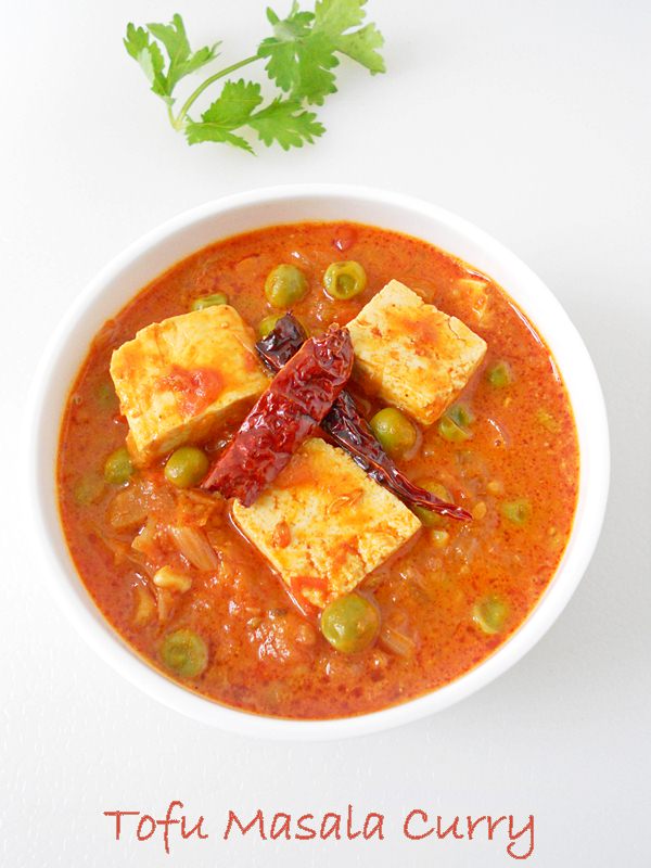 Tofu Matar Masala Curry Recipe Cooking Is Easy