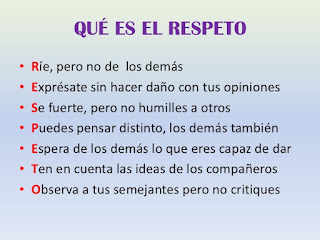 VALORES HUMANOS: RESPETO &mdash;-&gt; romina matias 9C