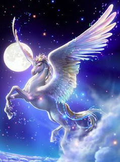 En la mitología griega, Pegaso era un caballo alado. Pegaso fue el primer caballo que llegó a estar entre los dioses. Pegaso era el caballo de Zeus, dios del Cielo y de la Tierra. Pegaso nació del chorro de sangre que brotó cuando Perseo cortó la cabeza a Medusa. Ésta era una de las tres hermanas Gorgonas: las otras eran Esteno y Euríale. Suele representarse en blanco o negro y tiene dos alas que le permiten volar. Una característica de su vuelo es que cuando lo realiza, mueve las patas como si en realidad estuviera corriendo por el aire. Según las fuentes clásicas, Perseo no llegó a volar montado en Pegaso, puesto que lo hacía gracias a unas sandalias aladas; sin embargo, muchos artistas renacentistas lo representaron volando en este caballo. En la mitología griega, Pegaso era un caballo alado. Pegaso fue el primer caballo que llegó a estar entre los dioses. Pegaso era el caballo de Zeus, dios del Cielo y de la Tierra. Pegaso nació del chorro de sangre que brotó cuando Perseo cortó la cabeza a Medusa. Ésta era una de las tres hermanas Gorgonas: las otras eran Esteno y Euríale. Suele representarse en blanco o negro y tiene dos alas que le permiten volar. Una característica de su vuelo es que cuando lo realiza, mueve las patas como si en realidad estuviera corriendo por el aire. Según las fuentes clásicas, Perseo no llegó a volar montado en Pegaso, puesto que lo hacía gracias a unas sandalias aladas; sin embargo, muchos artistas renacentistas lo representaron volando en este caballo.