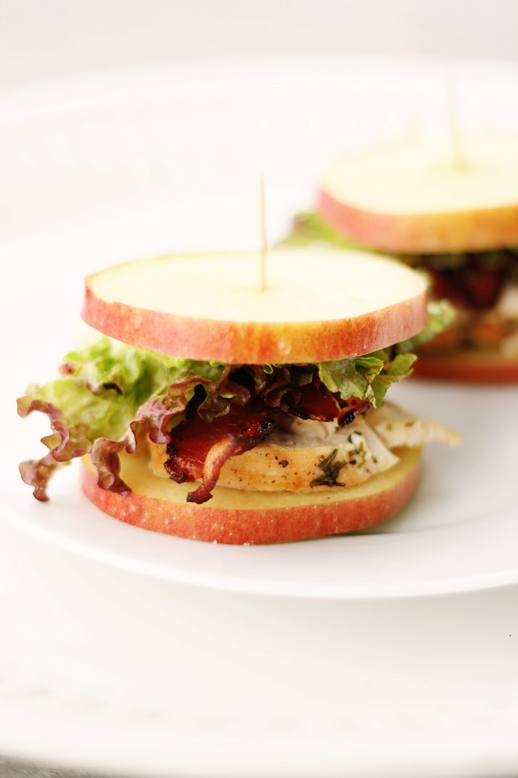 Naughty Carbs Rosemary Chicken Bacon Apple Sliders (Low Carb/ Low Fat)