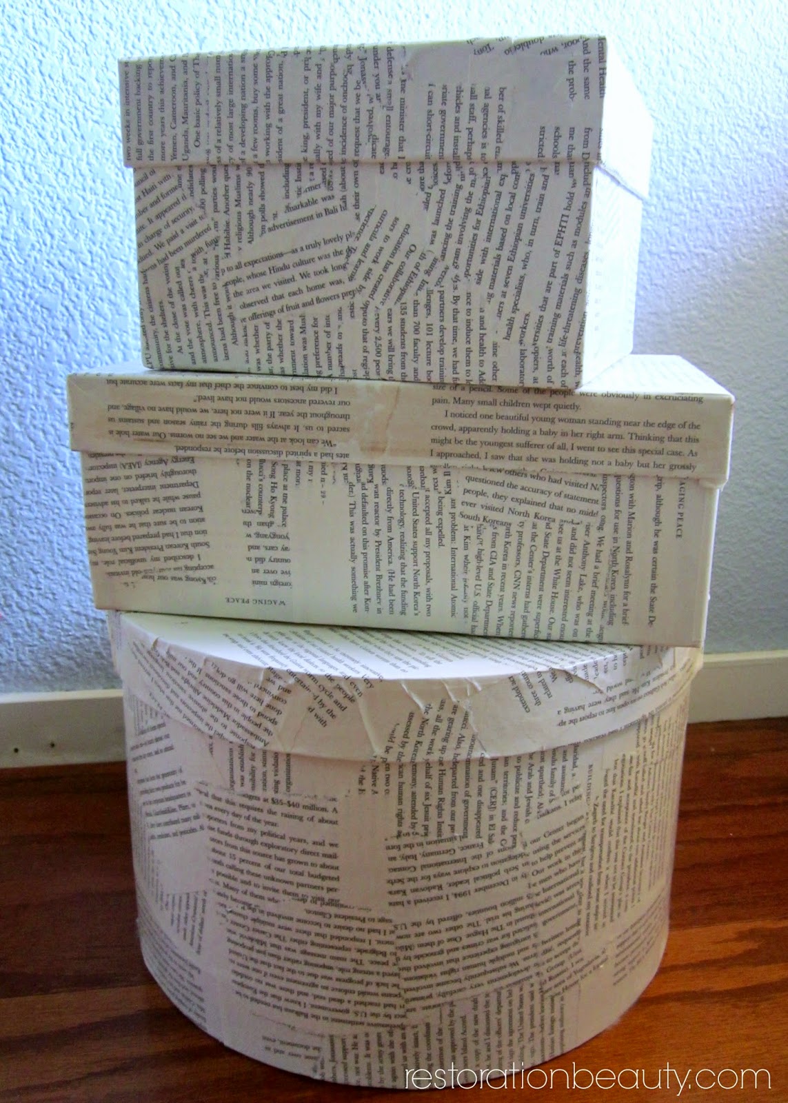 Restoration Beauty Decoupage Boxes Using Book Pages