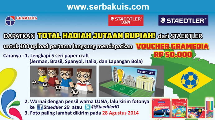 Kontes Papercraft Berhadiah Voucher Gramedia Total 8 JUTA