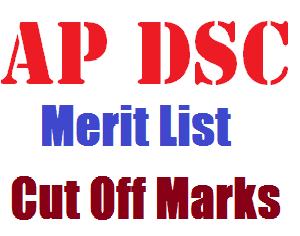 AP DSC Merit List Cut Off Marks