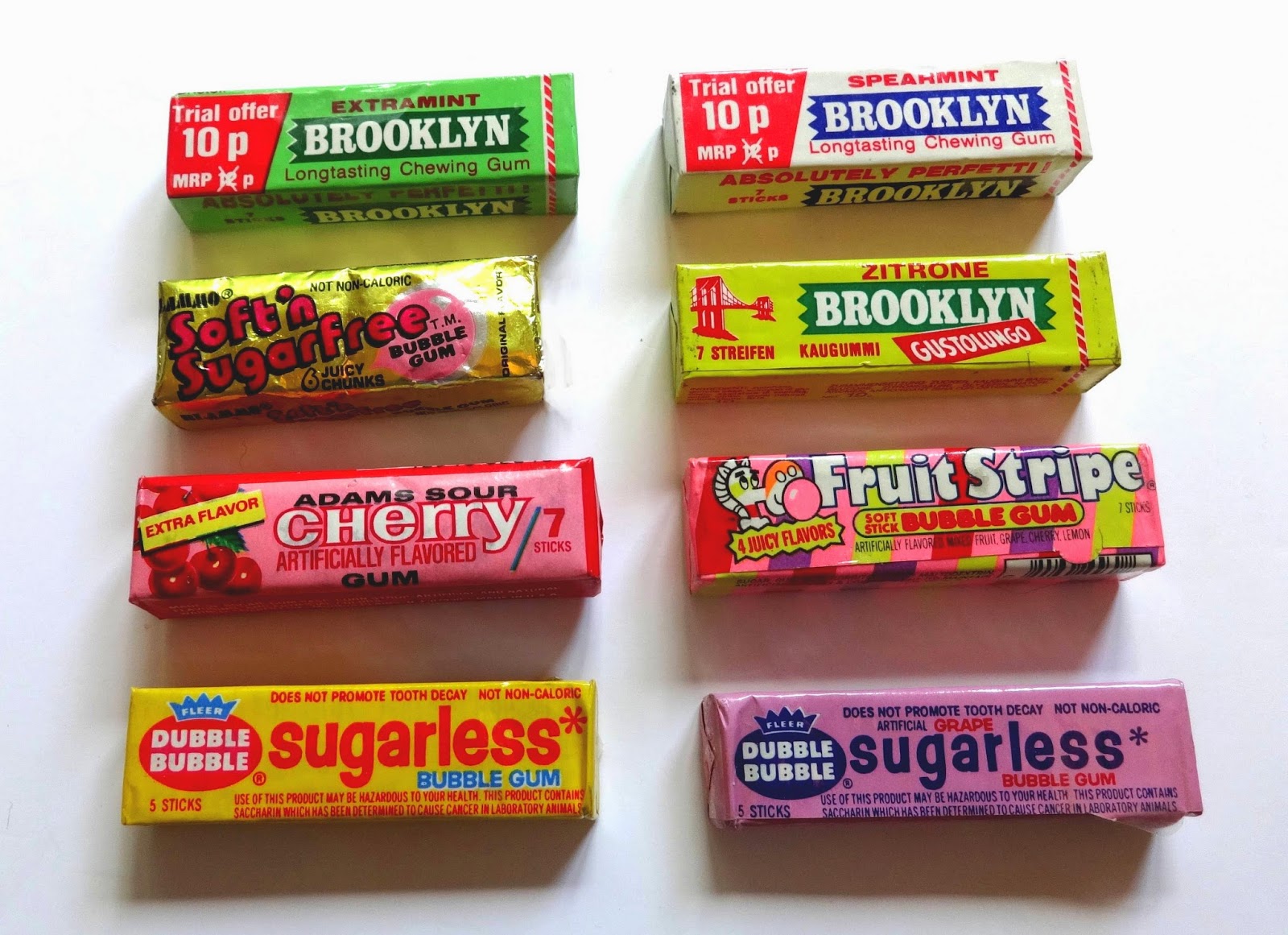 Chewing gum and typography.