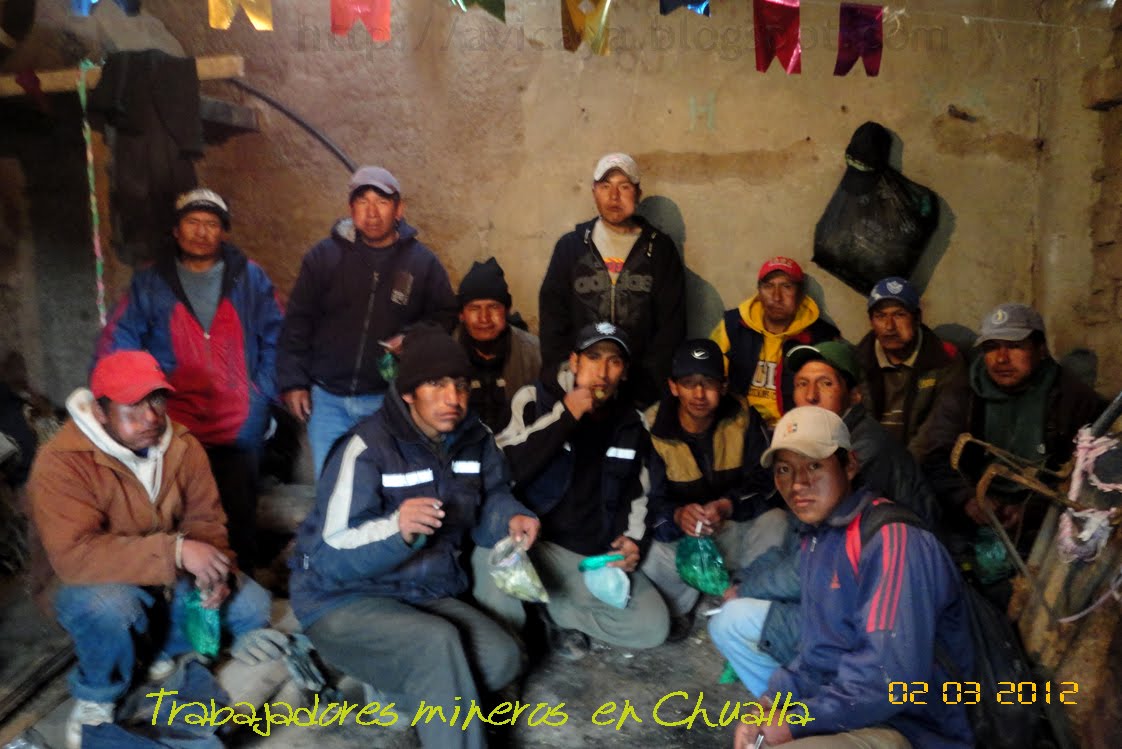 Trabajadores mineros de Chualla