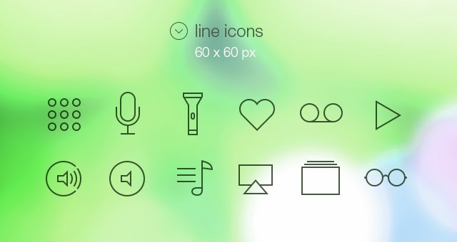Website Menu Navigation White Line Icons On Black Social Media